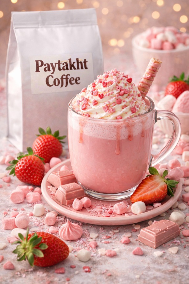 پینک چاکلت پایتخت | فنجانی از لطافت با رنگی عاشقانه