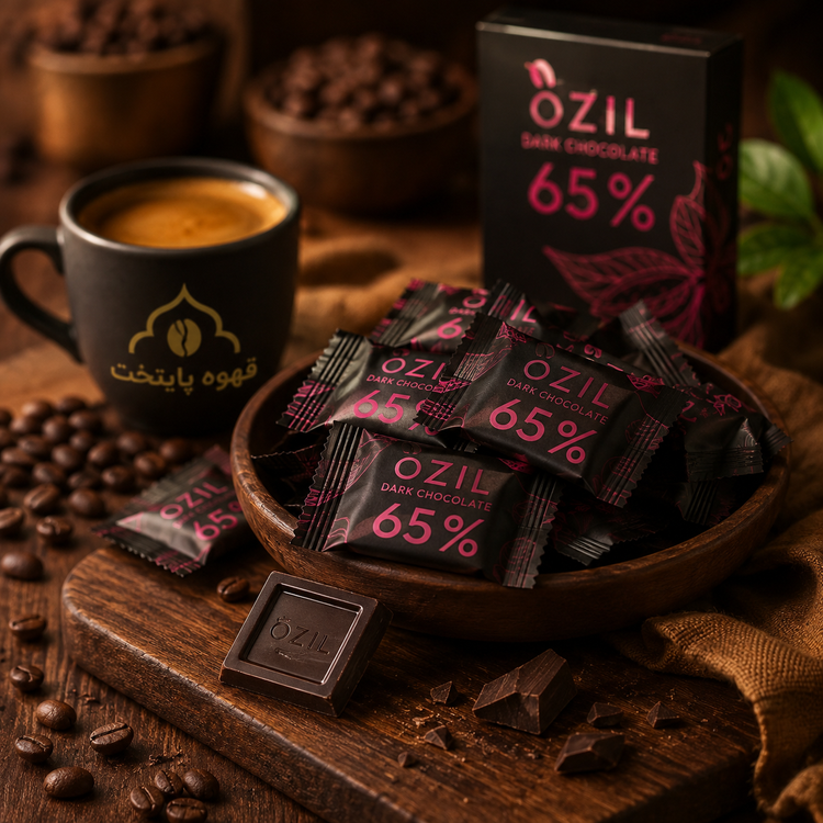 خرید شکلات تلخ اوزیل ۶۵ درصد=Alt