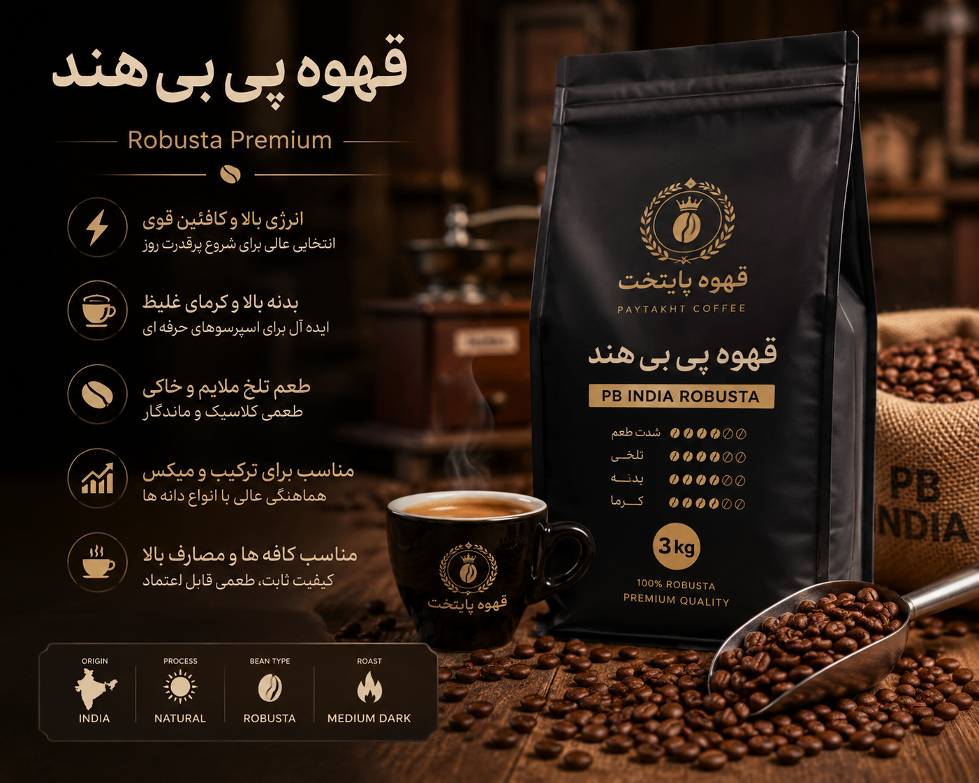 خرید عمده قهوه پی بی